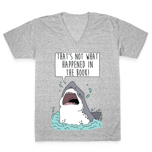 Book Shark V-Neck Tee Shirt