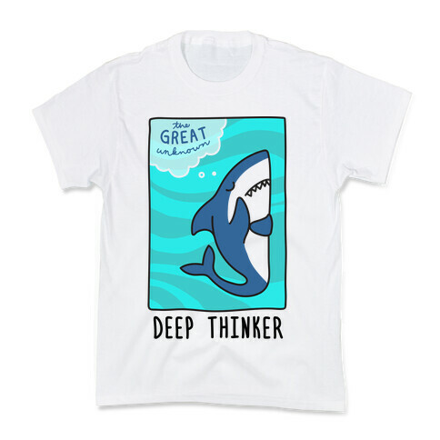 Deep Thinker Shark Kids T-Shirt