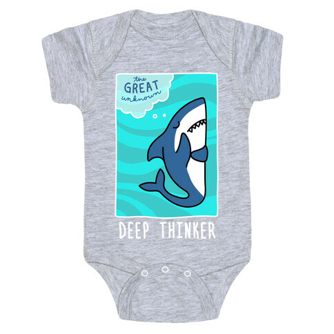 Deep Thinker Shark (White) Baby One-Piece