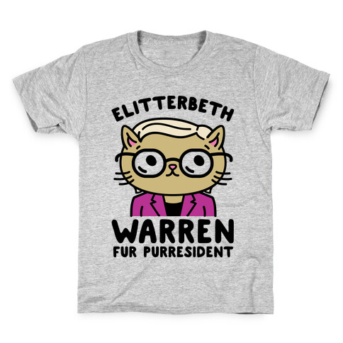 Elitterbeth Warren Fur Purresident Kids T-Shirt