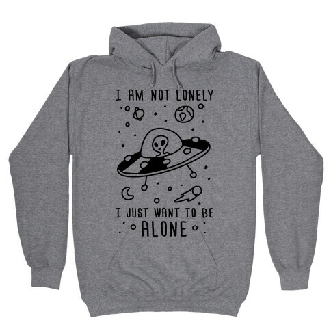 I'm Not Lonely I Just Want To Be Alone Hooded Sweatshirt