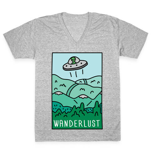 Wanderlust UFO V-Neck Tee Shirt