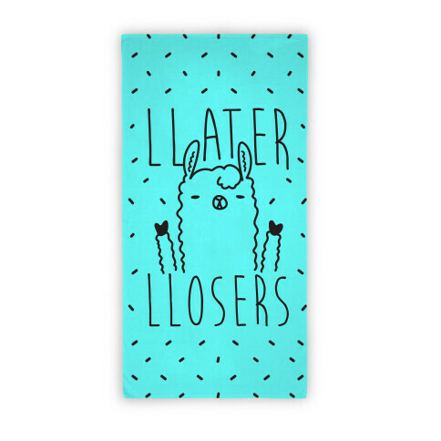 Llater Llosers Llama Beach Towel