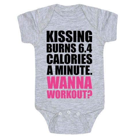 Kissing Burns Calories Baby One-Piece