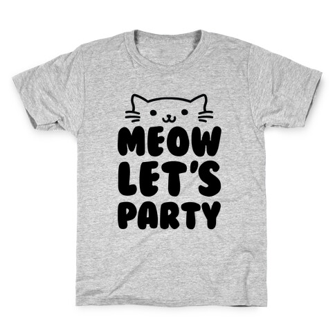 Meow Let's Party Kids T-Shirt
