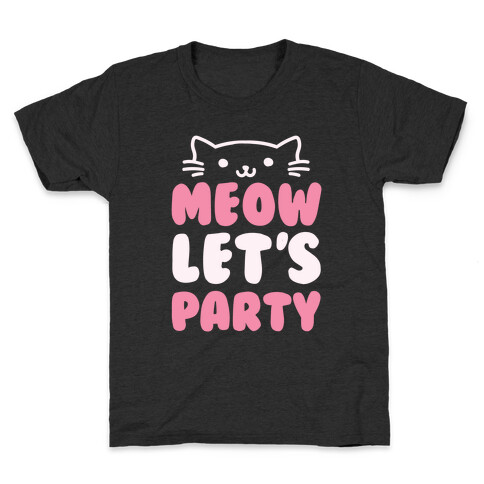 Meow Let's Party Kids T-Shirt