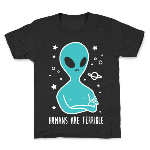 Humans Are Terrible (White) Kids T-Shirt