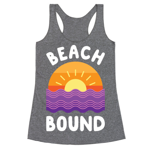 Beach Bound (White) Racerback Tank Top