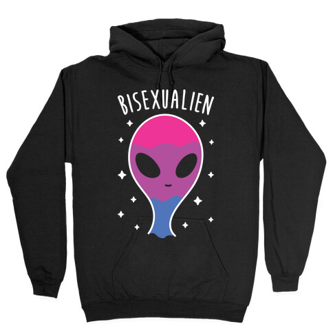 Bisexualien (White) Hooded Sweatshirt