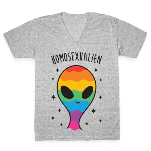 Homosexualien V-Neck Tee Shirt
