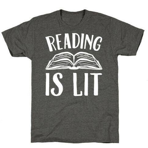 Reading Is Lit White Print T-Shirt