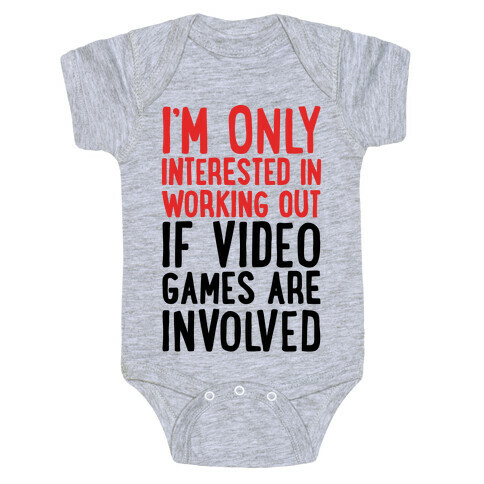 Video Game Workout Baby One-Piece