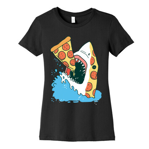 Pizza Shark Womens T-Shirt