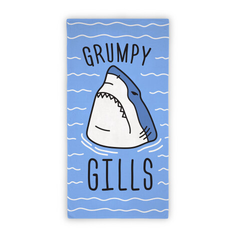 Grumpy Gills Shark Beach Towel