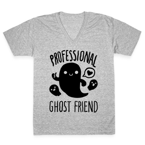 Professional Ghost Friend V-Neck Tee Shirt