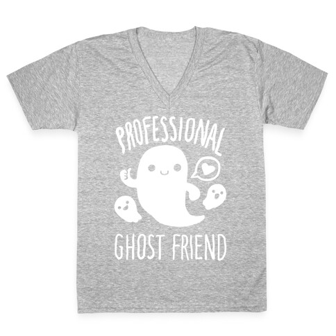 Professional Ghost Friend V-Neck Tee Shirt