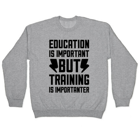 Education Is Important But Training Is Importanter Pullover