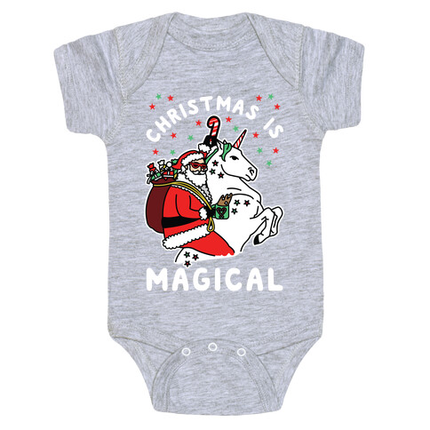 Christmas Is Magical White Baby One-Piece