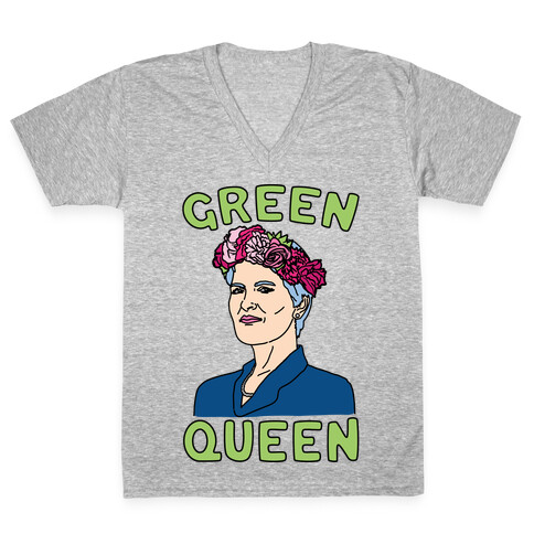 Green Queen V-Neck Tee Shirt