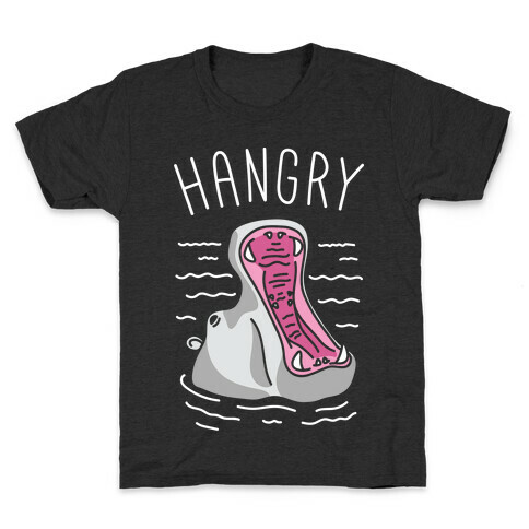 Hangry Hippo (White) Kids T-Shirt