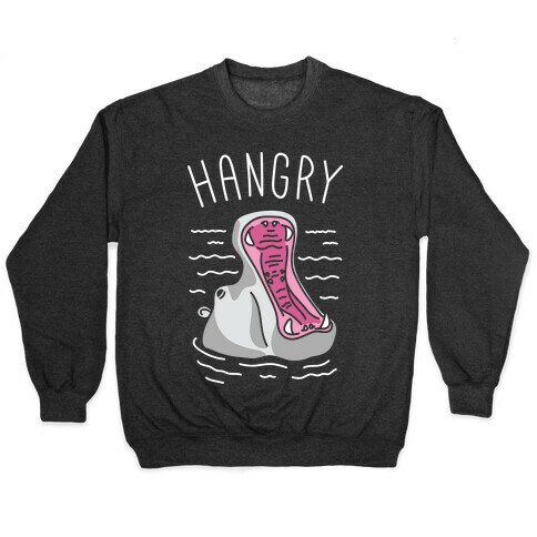 Hangry Hippo (White) Pullover