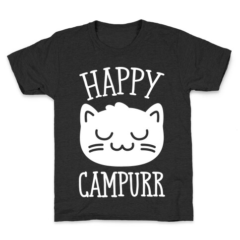 Happy Campurr White Print Kids T-Shirt
