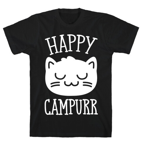 Happy Campurr White Print T-Shirt