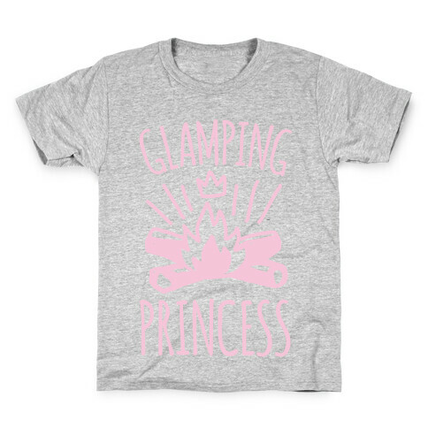 Glamping Princess White Print Kids T-Shirt