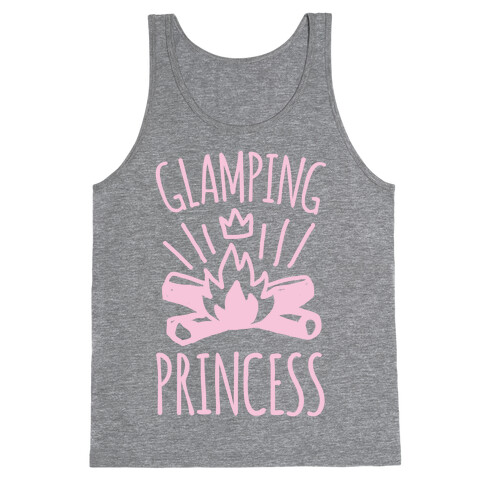 Glamping Princess White Print Tank Top