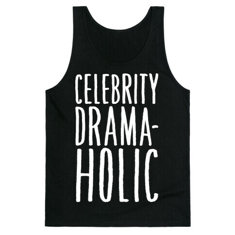 Celebrity Dramaholic White Print Tank Top