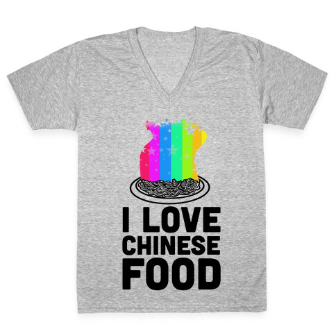 I Love Chinese Food V-Neck Tee Shirt