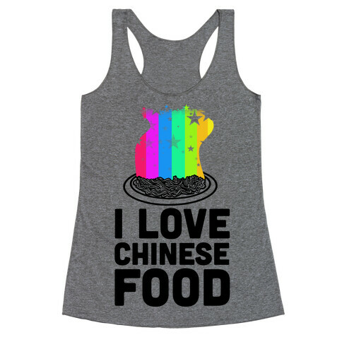 I Love Chinese Food Racerback Tank Top