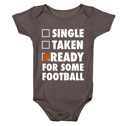 Ready For Some Football (White Ink) Baby One-Piece