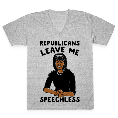 Republicans Leave Me Speechless V-Neck Tee Shirt