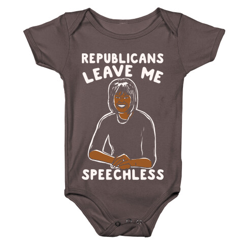 Republicans Leave Me Speechless White Print Baby One-Piece