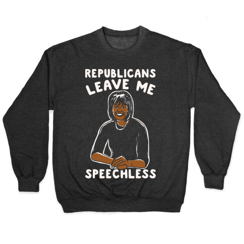 Republicans Leave Me Speechless White Print Pullover