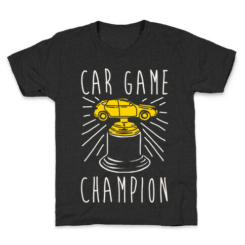 Car Game Champion White Print Kids T-Shirt