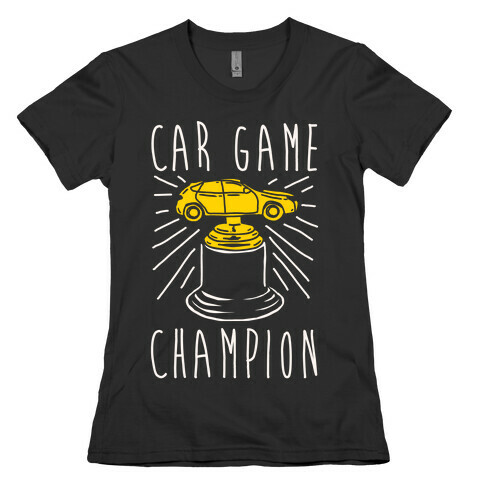 Car Game Champion White Print Womens T-Shirt