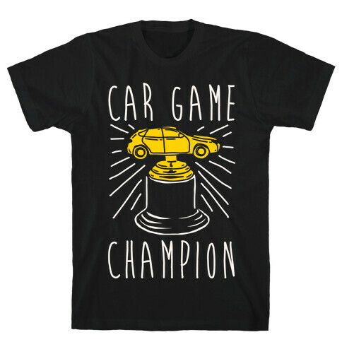 Car Game Champion White Print T-Shirt