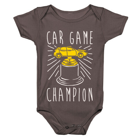 Car Game Champion White Print Baby One-Piece