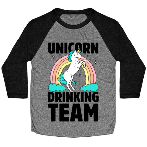 Unicorn Drinking Team Baseball Tee