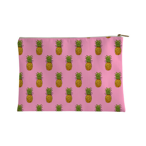 Pink Pineapple Pattern Accessory Bag