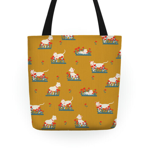 Pit Bull and Poppies Tote