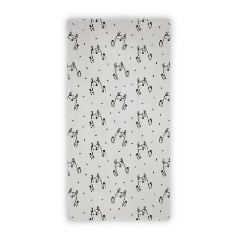 Sassy Llama Pattern Beach Towel