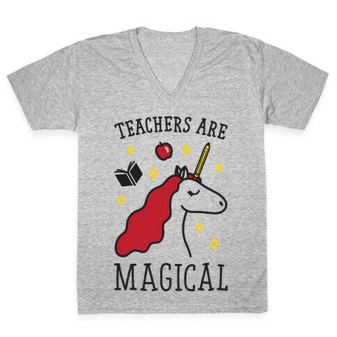Teachers Are Magical V-Neck Tee Shirt