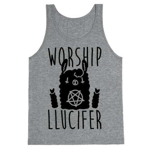 Worship Llucifer Llama Tank Top