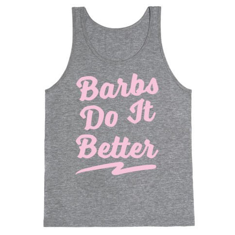 Barbs Do It Better White Print Tank Top