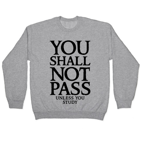 You Shall Not Pass (Unless You Study) Pullover