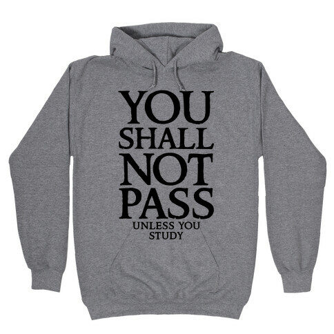You Shall Not Pass (Unless You Study) Hooded Sweatshirt