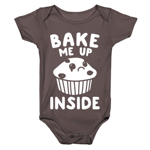 Bake Me Up Inside White Print Baby One-Piece